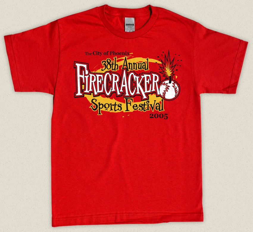 City of Phoenix Firecracker Sports Festival apparel sample