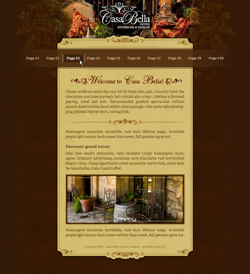 Casa Bella Interior Design web sample